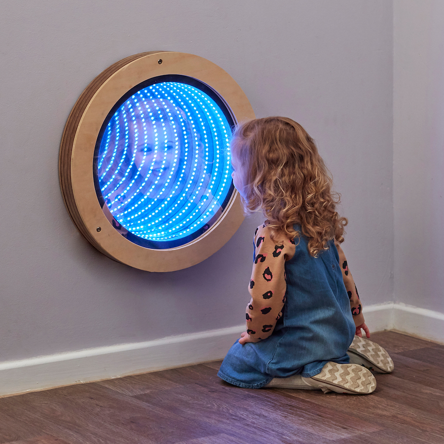 Cangaroo Kinder Autospiegel LED-Licht Fernbedienung verstellbar