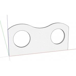 sWandmatte 910 WEIß mit 2 Ausparungen für Step-in Panel